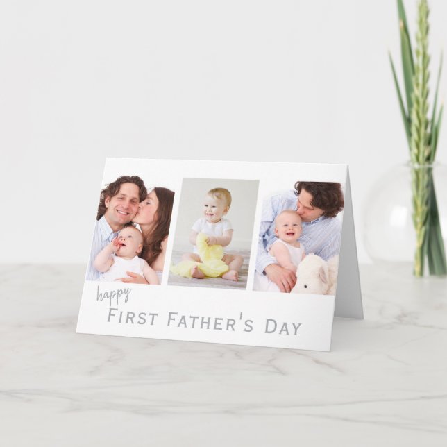 First Father's Day Photo Collage Card (Front)