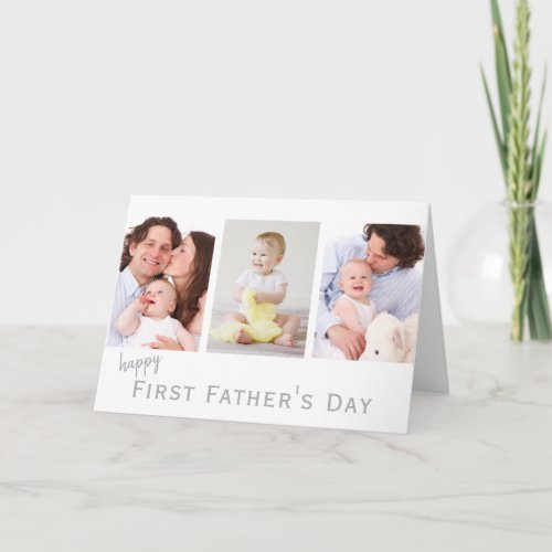 First Fathers Day Photo Collage Card