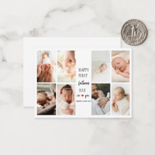 First Father's Day Photo Collage Card for Dad