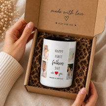 First Father's Day Photo Collage | Dad Coffee Mug
