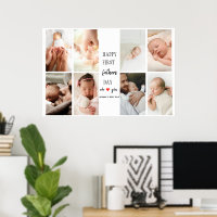 First Father's Day Photo Collage | Poster for Dad