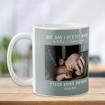 First Father's Day Photo | Day I Met My Daddy Coffee Mug<br><div class="desc">Add a photograph of your baby on the day they met their daddy,  as well as their name and date of birth for a first Father's Day gift that will be treasured forever. The photograph is for illustrative purposes and can be changed to one of your own.</div>