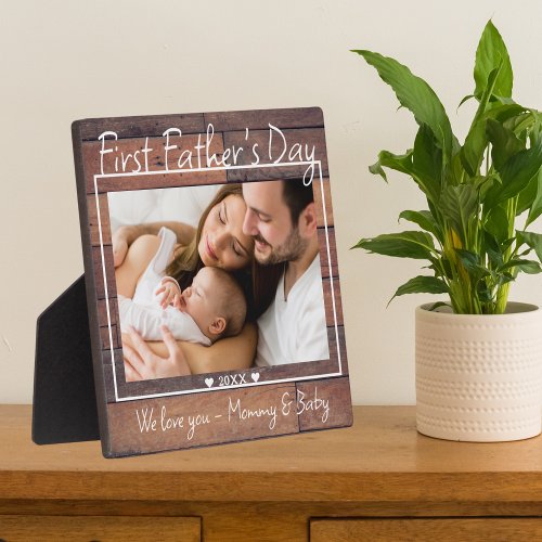 First Fathers Day Photo Display Pallet Wood Plaque