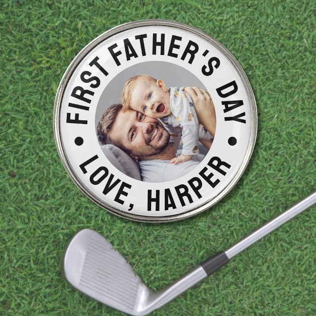 First Father's Day Photo Golf Ball Marker (First Father's Day Photo Golf Ball Marker )