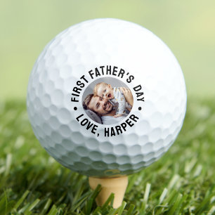 First Father's Day Photo Golf Balls