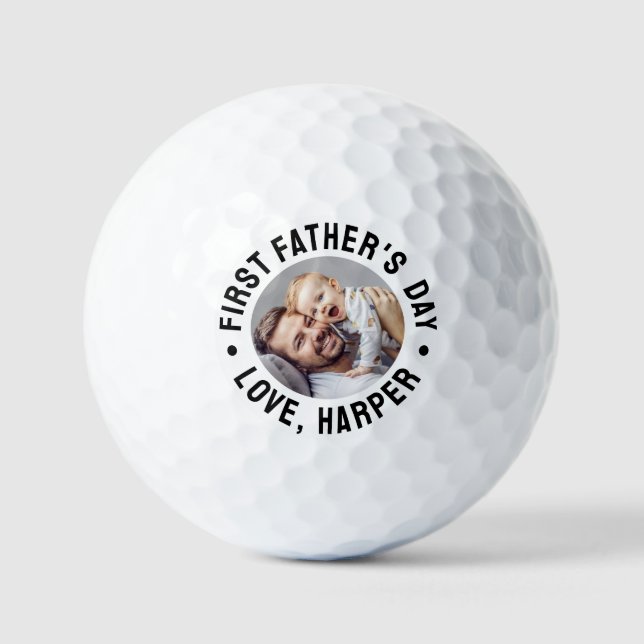 First Father's Day Photo Golf Balls (Front)