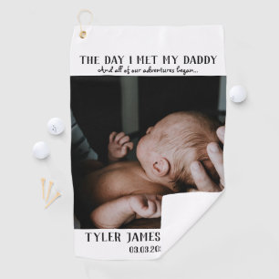 First Father's Day Photo Golf Towel