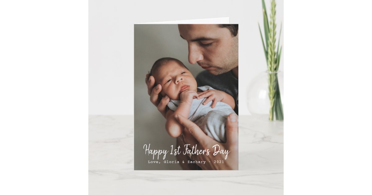 First Father's Day Photo Greeting Card | Zazzle