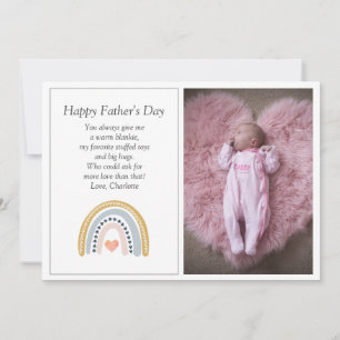 First Father's Day Photo Holiday Card