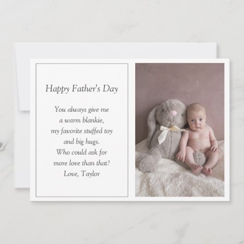 First Fathers Day Photo  Holiday Card