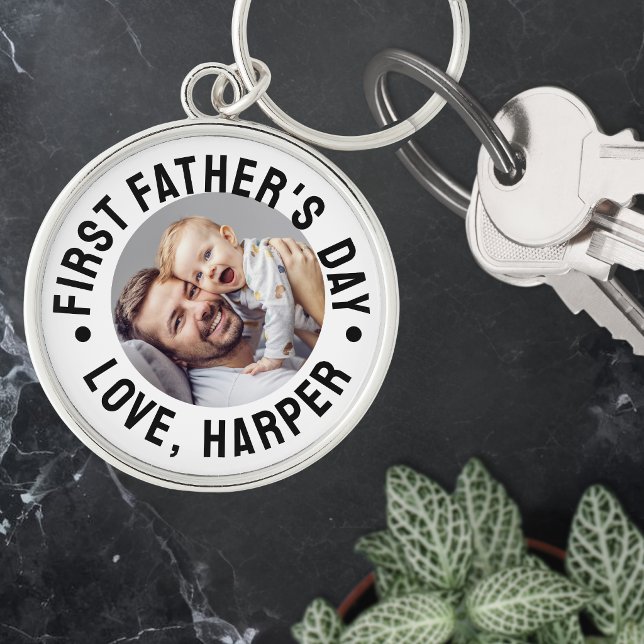 First Father's Day Photo Keychain (First Father's Day Photo Keychain)