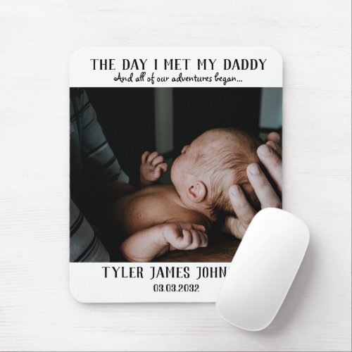 First Fathers Day Photo Mouse Pad