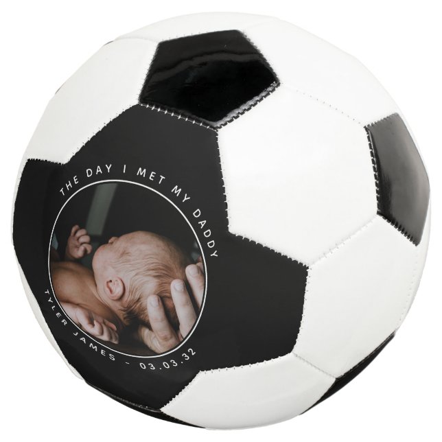 First Father's Day Photo  Soccer Ball (Three Quarter)