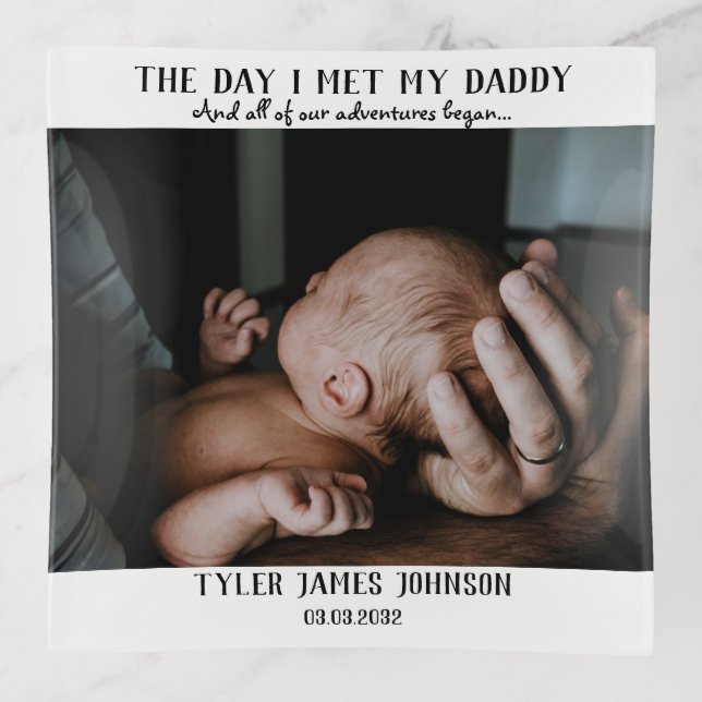 First Father's Day Photo Trinket Tray (Front)