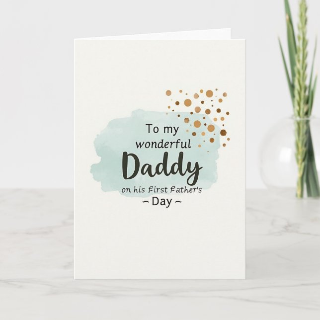 First Fathers Day Sparkle Card (Front)