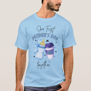 First Father's Day Together Matching outfit / Blue T-Shirt
