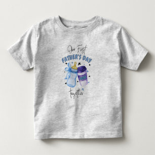 First Father's Day Together Matching outfit / Blue Toddler T-shirt