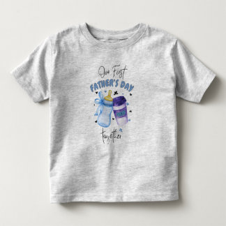 First Father's Day Together Matching outfit / Blue Toddler T-shirt