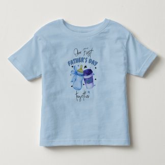 First Father's Day Together Matching outfit / Blue Toddler T-shirt