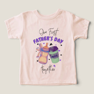 First Father's Day Together Matching outfit/Purple Toddler T-shirt