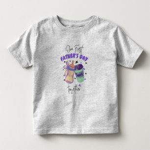 First Father's Day Together Matching outfit/Purple Toddler T-shirt