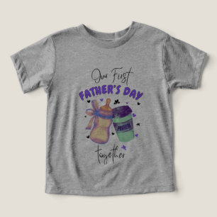 First Father's Day Together Matching outfit/Purple Toddler T-shirt