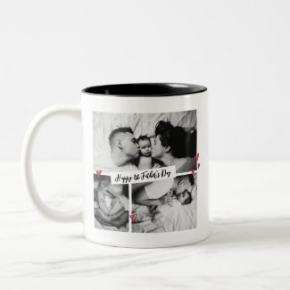 First Father's Day Vintage B&W Baby Photo Collage