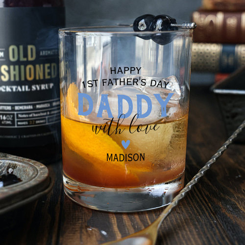 First Father's Day Whiskey Glass First Father's Day Whiskey Glass