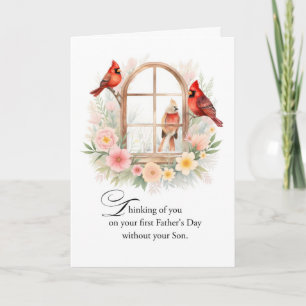 First Father's Day Without Son Cardinals Sympathy Card