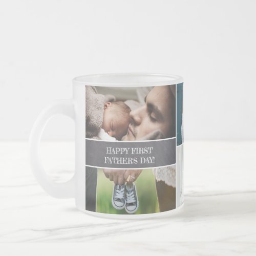 First Fathers Joy Personalized Frosted Mug Phot