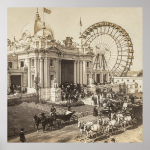 First Ferris Wheel Invented by George Ferris Poster