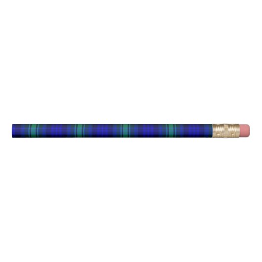 First Fibonacci Plaid Nerdy Math Tartan Pencil (Rotated 270)