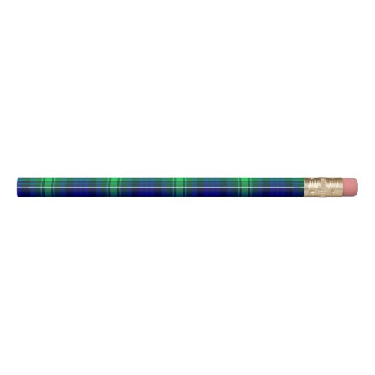 First Fibonacci Plaid Nerdy Math Tartan Pencil (Back)