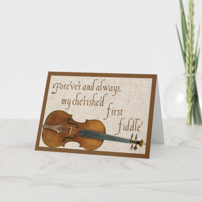 First Fiddle Valentine Holiday Card (Front)