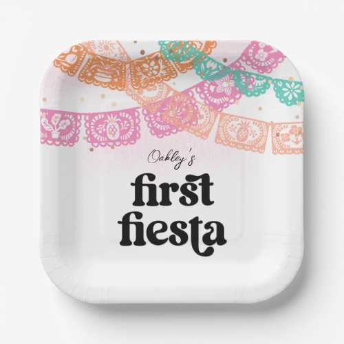 First Fiesta Birthday Party Plates