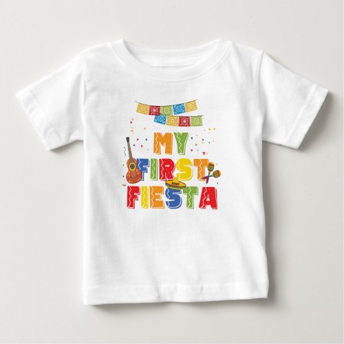 First Fiesta Boy Birthday Tshirt