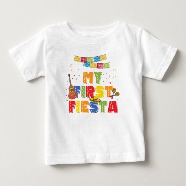 First Fiesta Boy Birthday Tshirt (Front)