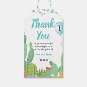 First Fiesta Boy Taco Bout A Party Cactus Birthday Gift Tags