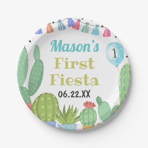 First Fiesta Boy Taco Bout A Party Cactus Birthday Paper Plates