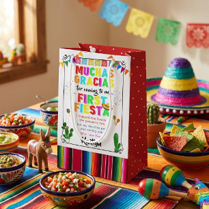 First Fiesta Colorful Mexican 1st Birthday Party Small Gift Bag