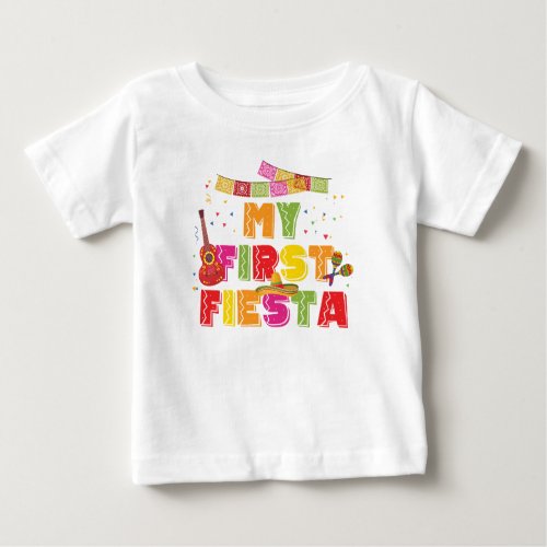 First Fiesta Girl Birthday T_shirt