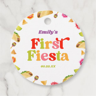 First Fiesta Taco 1st Birthday Party Favor Tags