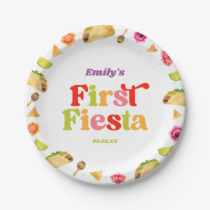 First Fiesta Taco 1st Birthday Party Paper Plates