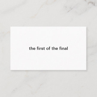 first for forth business card