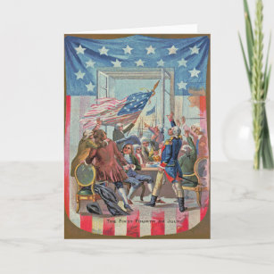 First Fourth of July American Flag Card