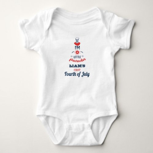 First Fourth of July Personalized Baby Bodysuit