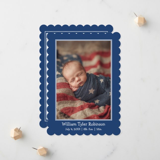 First Fourth of July Puppy Announcement (Front/Back In Situ)