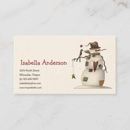 First Frost · Snowman &amp; Crow Business Card