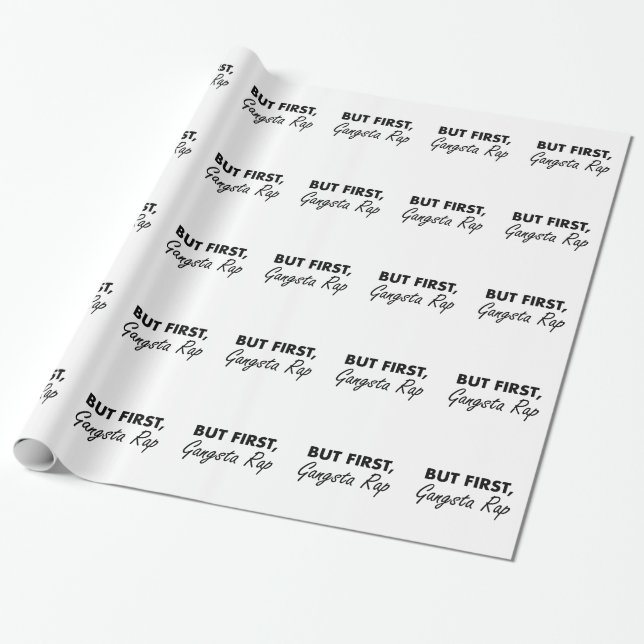 First Gangsta Rap Wrapping Paper (Unrolled)