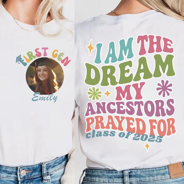 First Gen Retro Personalized Graduation gift Tri-Blend Shirt (Creator Uploaded)